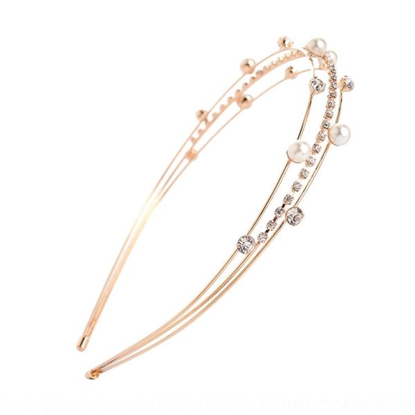 

wxvr south korean hairpin pearl diamond headdress headdress south korean hairband diamond inlaid sweet pearl headband bangs hairpin trinket, Silver