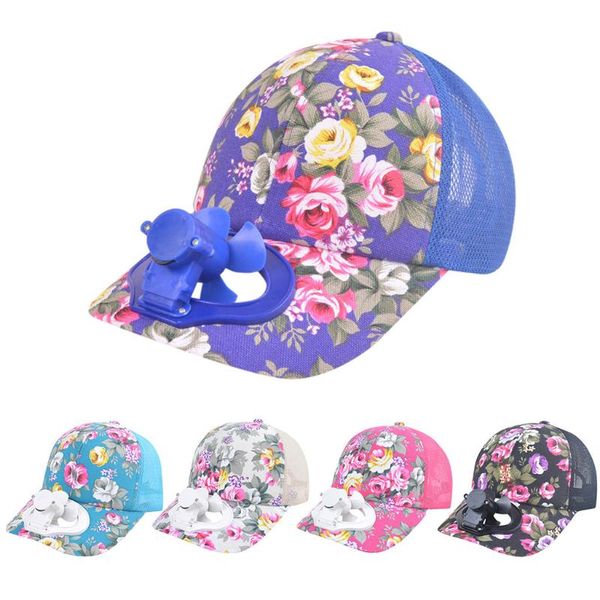 

visors summer fan cooling baseball cap hat usb charging breathable shade sunscreen hat2021 latest fashion electric, Blue;gray