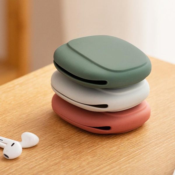 

silicone earphone storage box store digital small accessories data cable space saving and easy to carry no deformat bags