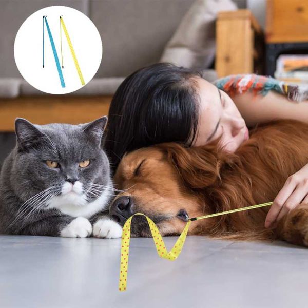 

cat toys 2pcs teaser interactive teasing kitten sticks