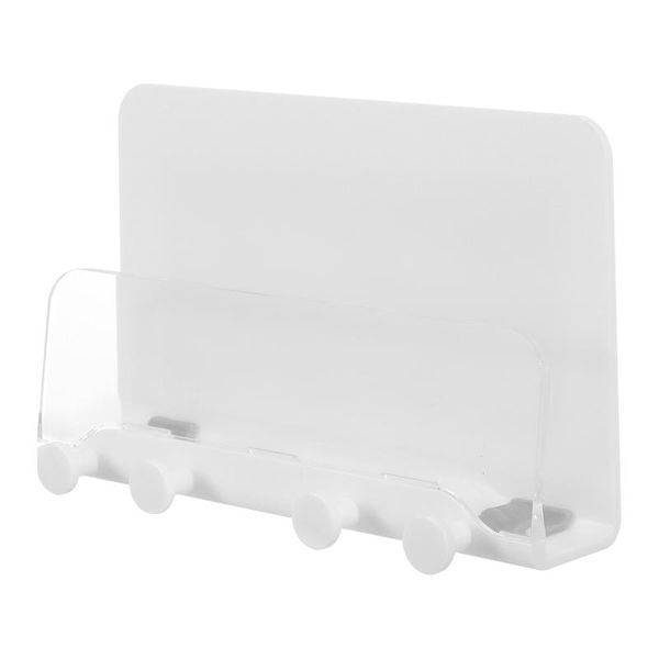 

hooks & rails 1pc wall-mounted mobile phone storage stand dormitory (white)