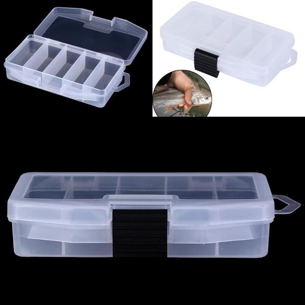 

fishing accessories portable bait box for lures hooks other tool transparent plastic storage tackle container drop