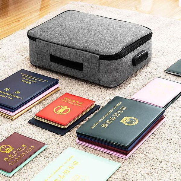 

briefcases waterproof larger capacity briefcase a4 document pouchs men business handbags certificate phone organize combination lock bags