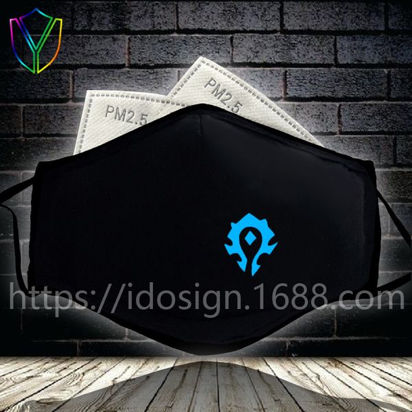 

reflective cotton luminous haze and anti dust printing mask - adjustable