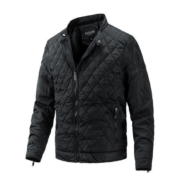 

men's down & parkas 2021 man casual bomber overcoat cotton padded thick warm cargo jacket winter thermal outdoor windbreaker solid colo, Black