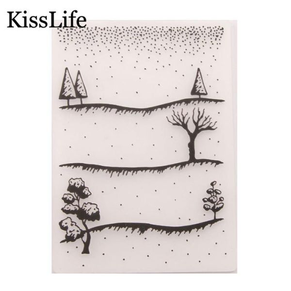 

craft tools christmas tree on snowing land waves line plastic embossing folders for scrapbooking card making easter