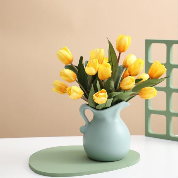 

vases creative milk jug ceramic vase with flowers pot decor crafts centerpieces wedding cute living room home decoration accessories