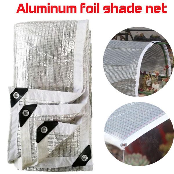 

reflective aluminum sun shade netting sunscreen silver white roof balcony room fleshy garden greenhouse protection net tents and shelters