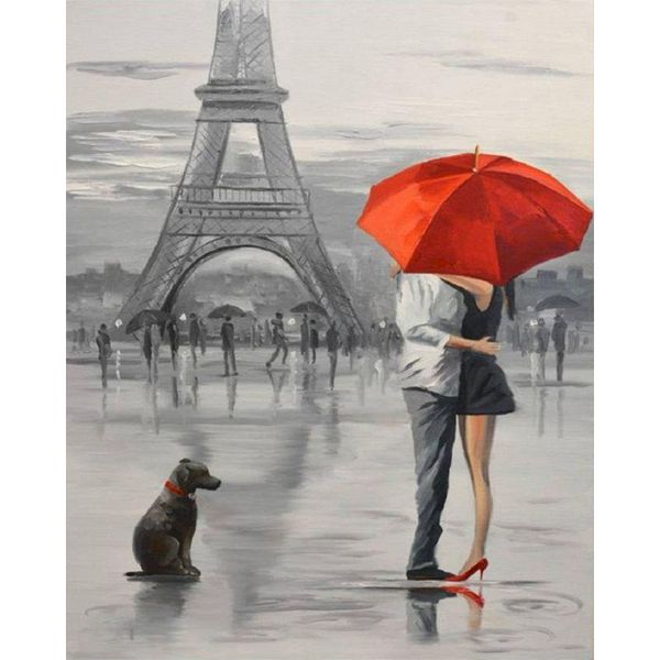 

paintings ruopoty paint by number piazza de paris diy painting modern wall art picture acrylic canvas numbers for home decors
