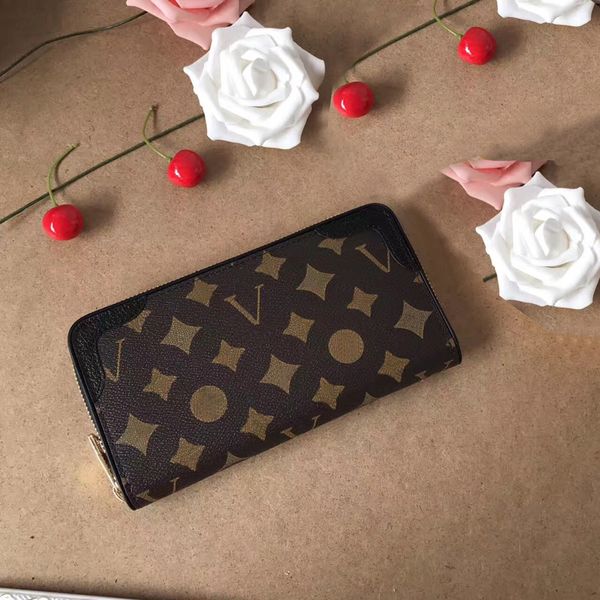 

2021 fashion flowers designer wallets luxurys men women leather bags classic letters key coin purse original box plaid card holder m61184a, Red;black