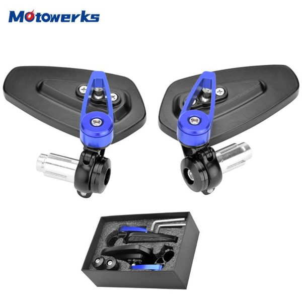 

motorcycle mirrors motowerks 22mm 7/8" rear view mirror bar end side rearview handlebar motorbike scooter for cafe racer parts