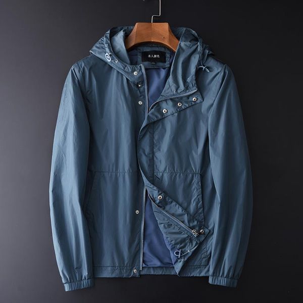 

men's jackets spring and autumn jacket hooded slim fit fashion texture top, Black;brown