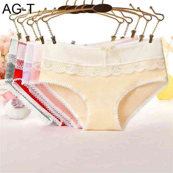 

b809 candy solid color lace ee bow women's cotton underwear, Black;pink