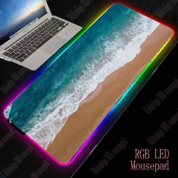 

mouse pads & wrist rests mrg waves beach lockedge large gaming pad computer gamer keyboard mat hyper beast desk mousepad rubber feet