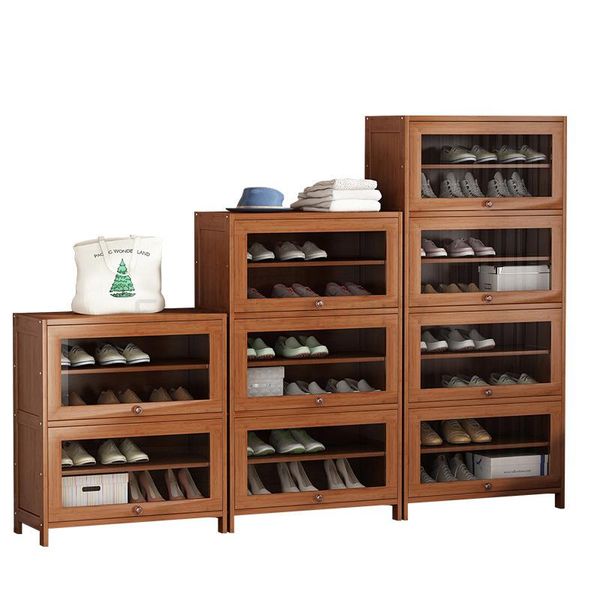 

clothing & wardrobe storage shoe rack dustproof solid wood household economic indoor corridor simple cabinet