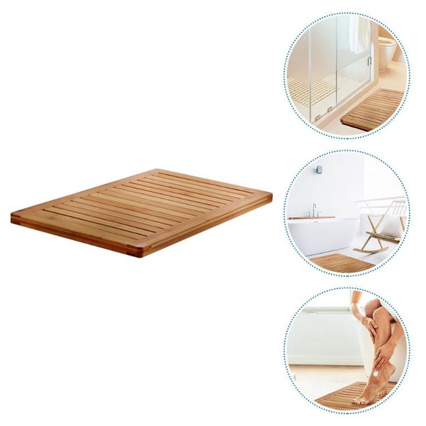 

bath mats 1pc bamboo entrance floor pad non-skid indoor bathroom entryway mat