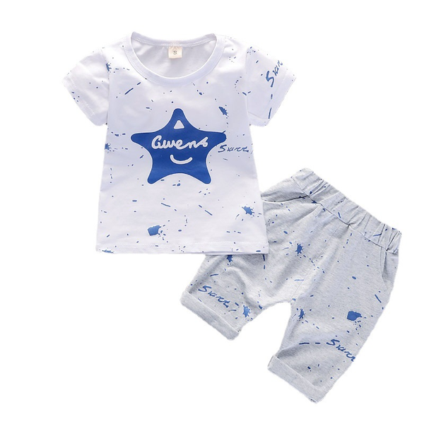 

clothing sets summer fashion children clothes baby boy girls cotton t shirt shorts 2pcs/sets infant toddler kids casual tracksuit, White