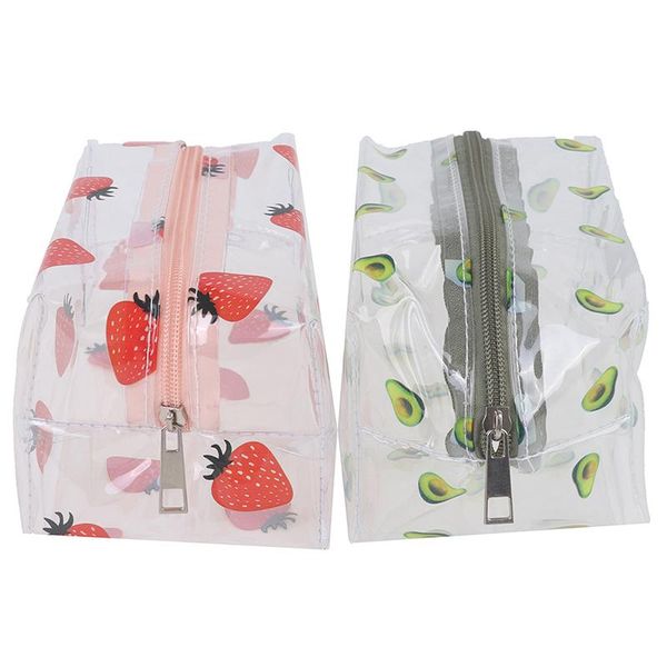 

eyebrow tools & stencils transparent women's cosmetic bag travel accessories makeup manicure zipper waterproof for girl large capacity h