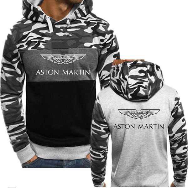 

men's hoodies & sweatshirts men 2021 spring aston logo printing customizable camouflage color matching hoodie simplicity sweatshirt h, Black