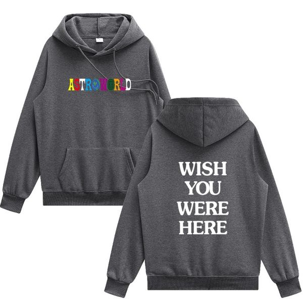 

hoodiesautumn and winter men's hoodies sweaters american rapper astroworld, Black