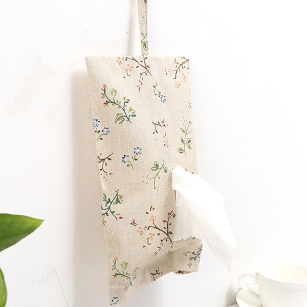

storage bags home tools furnishing garden floral print tissue box bag cloth towel sets paper hanging pulling