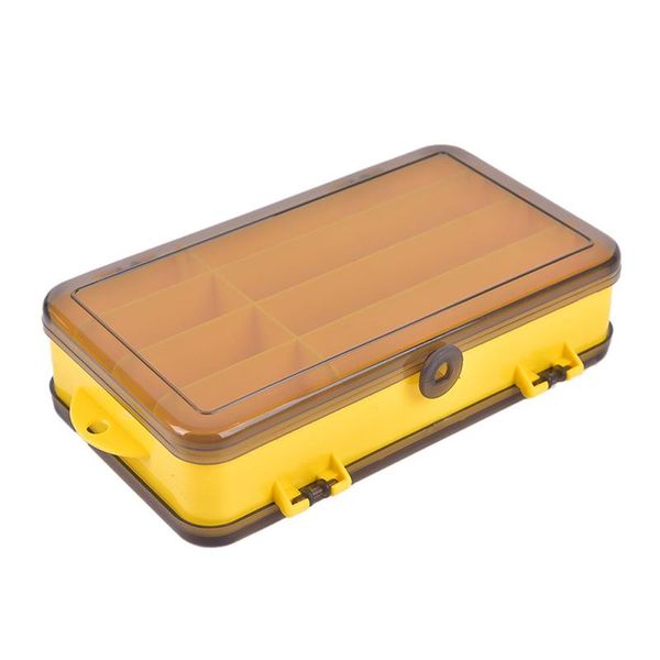 

17.7x10x4.5cm compartments lure hook storage box double sided fishing tackle accessories