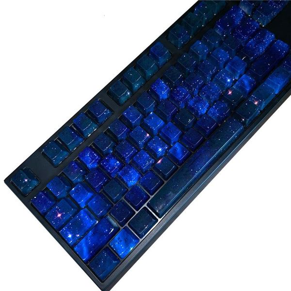 

keyboards starry sky keycap abs double s mechanical keyboard backlit key cap for mx switches oem profile compatible with ikbc.