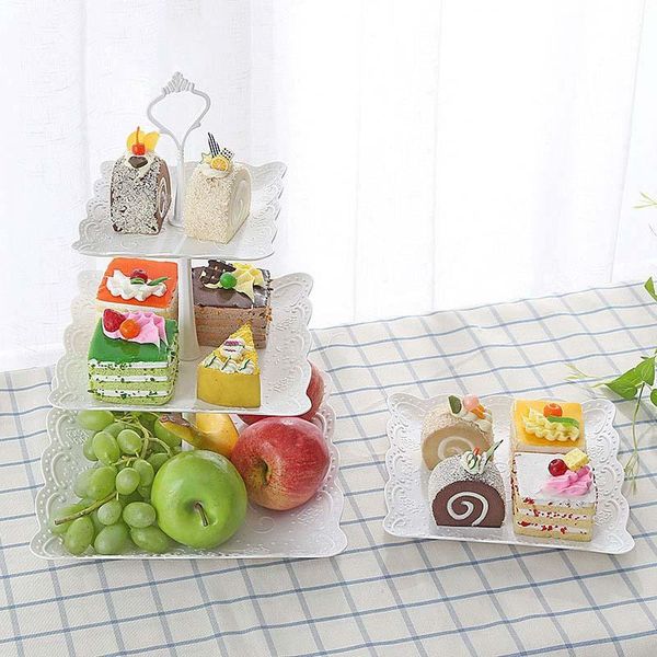 

kitchen storage & organization 3/2 layer tray dessert table multi-layer cake stand snack fruit dish self-service service disk home afternoon