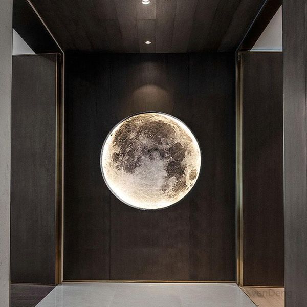 

wall lamp moon modern led lights for home decor mural lighting fixtures living room background bedroom bedside sconce