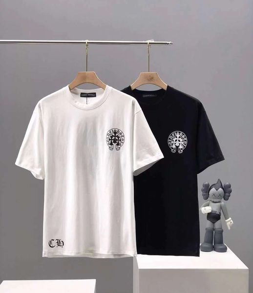 

21 tide brand crosin sanskrit summer new printing round neck short mercerized cotton casual half sleeve t-shir, White;black