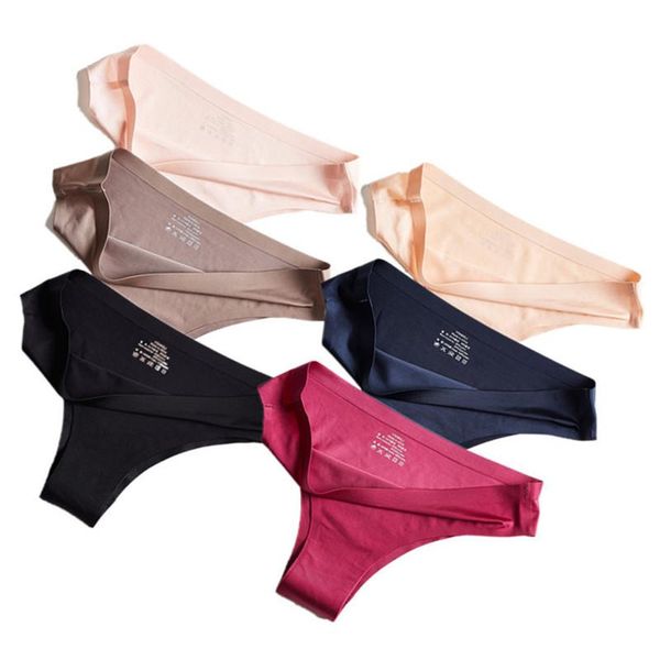 

women's panties -3xl cotton crotch women seamless briefs low rise solid female panty comfort sport lady lingerie tangas, Black;pink