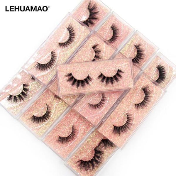 

fluffy mink lashes short natural eyelashes real thick fake 3d makeup false