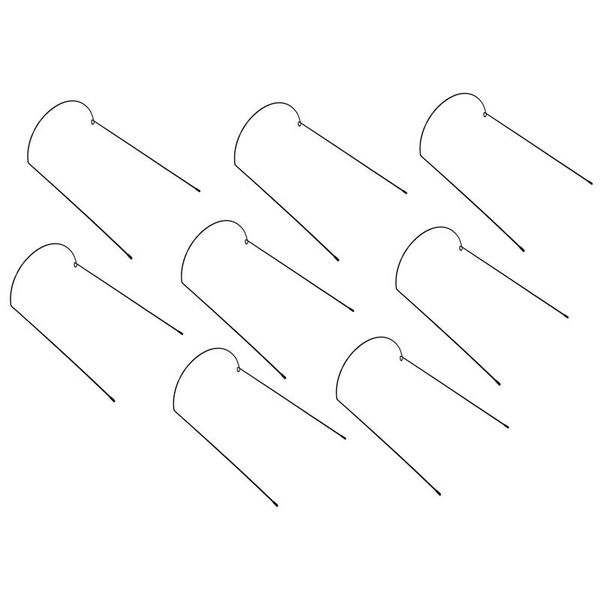 

other garden supplies plant support stake, 8-pack half round metal supports, green ring, border