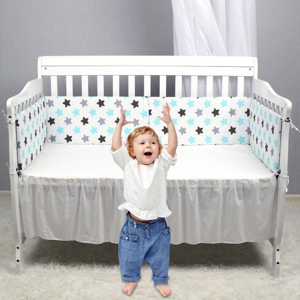 

bedding sets imbaby crib bumpers for babies in the born infant soft cotton print fence double-faced detachable