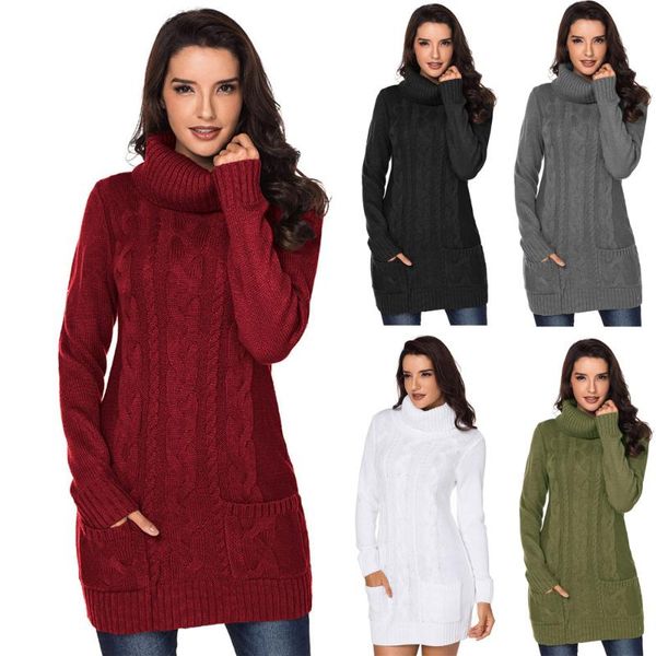 

women's sweaters women and pullovers long coat turtleneck sweater, White;black