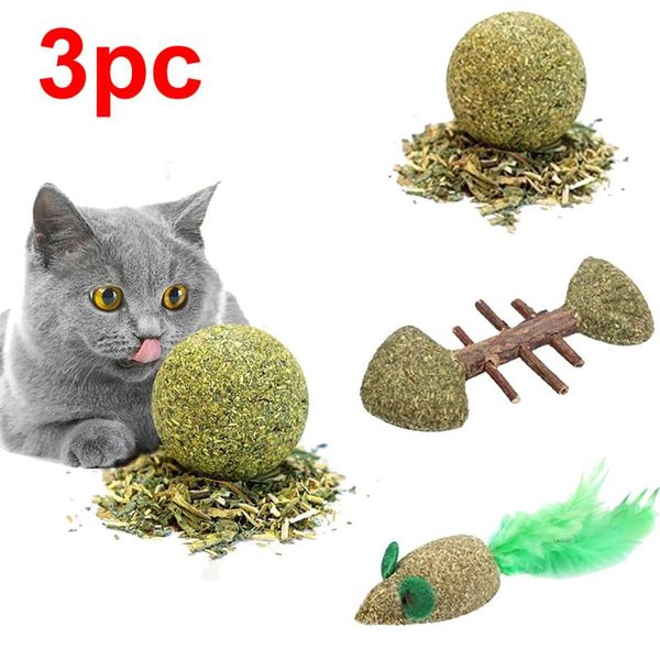

cat toys toy catnip mint ball for kitten chew tooth clean interactive nip mouse fish play accessory