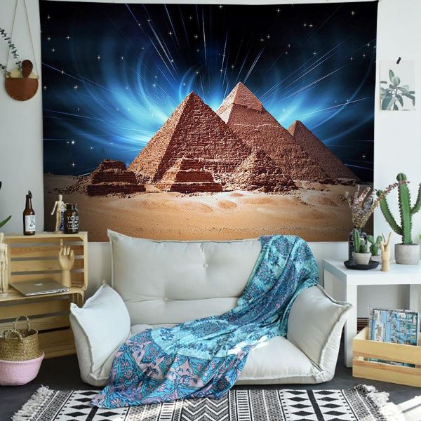 

tapestries simsant sacred pyramid tapestry egypt travel starry sky art wall hanging for living room home dorm decor