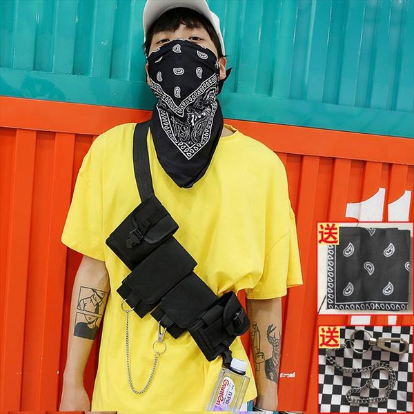 

tactical chest pack for men multifunction crossbody bags hip hop streetwear mens waist bag rig fanny
