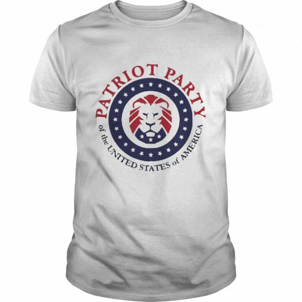 

the patriot party lion t-shirt size s-5xl, White;black