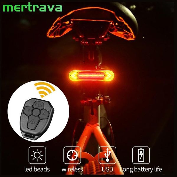 

bike lights tail light remote turn signal bicycle for usb rechargeable rear led safety warning lantern