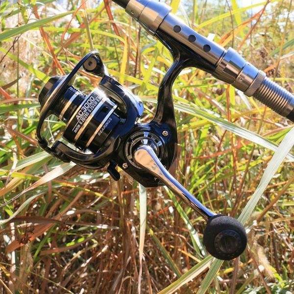 

5.2:1 speed black fishing spinning reel light weight wheel saltwater freshwater sea carp reels tools baitcasting
