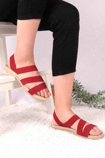 

sandals women madonna tri band wheel red, Black