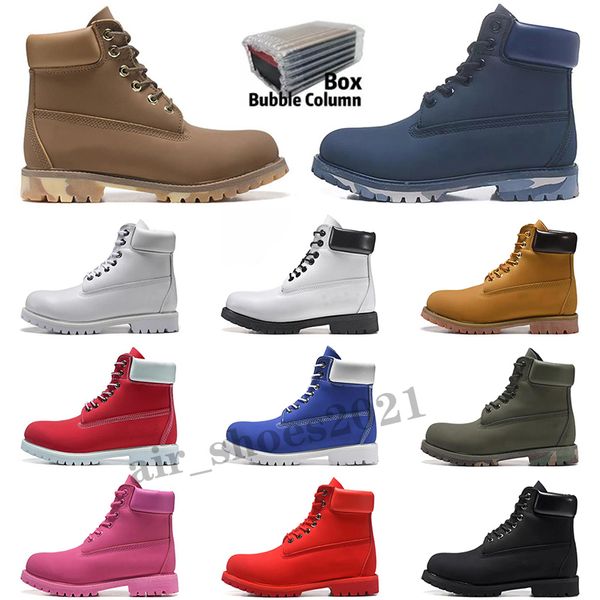 

men women winter outdoor boot shoes couples leather high cut warm snow casual martin boots hiking sports trainer sneakers, White;red