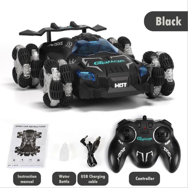 

drift spray racing car high-speed music and light 2.4g remote control children's birthday presents electric rechargeable toy