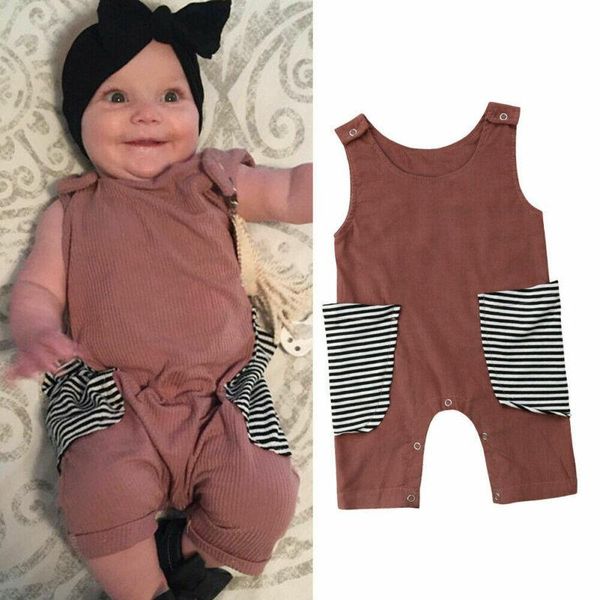 

jumpsuits infant born baby boy girl jumpsuit cotton clothes outfits, Blue