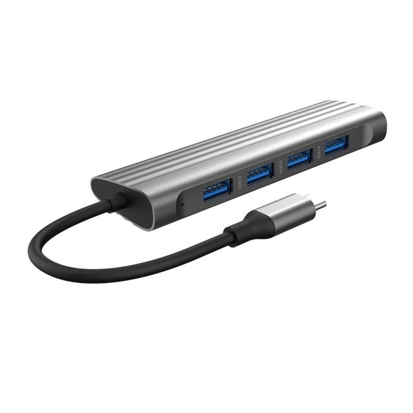 

hubs 4 in 1 usb c hub, docking station includes 4xusb 3.0 for pc laptop
