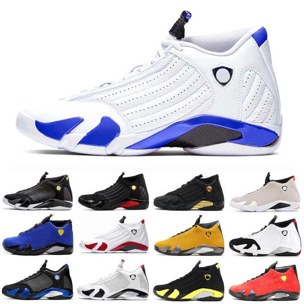 

discount hyper royal 14 14s men basketball shoes university red candy cane black toe mens sports shoe sneakers trainer 7-13