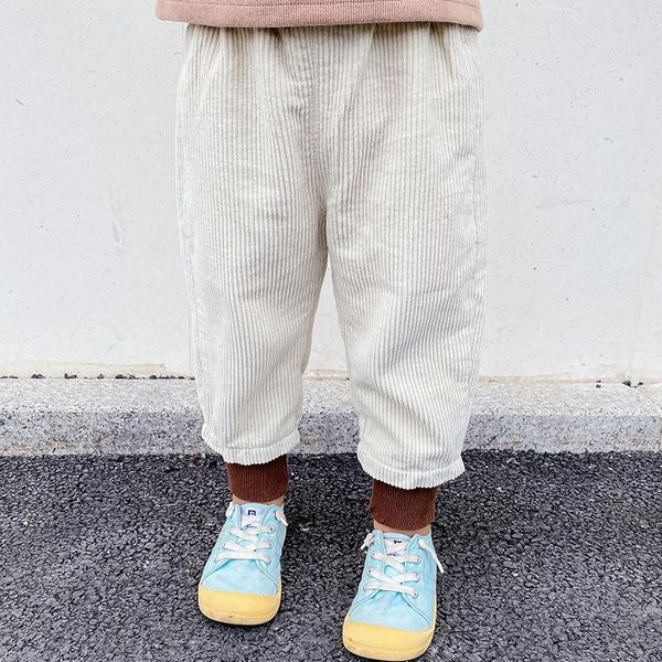 

trousers baby boys pants autumn children's corduroy korean casual solid for 2-7 y kids high quality, Blue