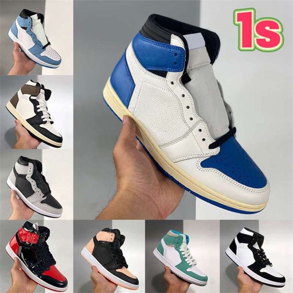 

fashion 1 1s university blue basketball shoes dark mocha si er chicago toe light smoke grey unc patent 3 men women sneakers yuduojiaju