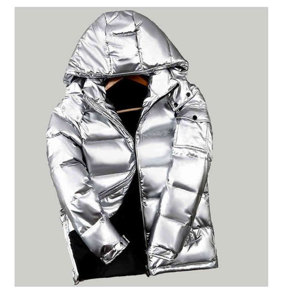 

men designer down jacket and goose 80% padded and full solid color zipper parka coat women's warm slim outdoor couple thick clothing, Black
